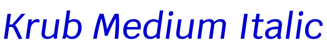 Krub Medium Italic 字体